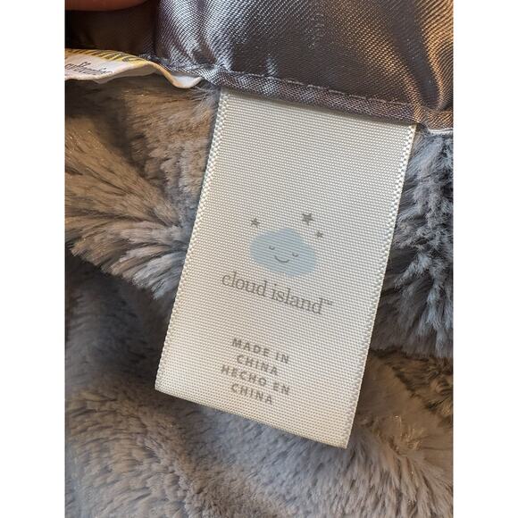 Cloud Island Gray Bear Security Blanket White Pine Trees Large Baby Lovey 30" - Picture 2 of 2